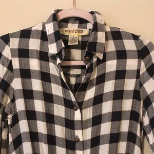 Plaid Long-sleeve Dress